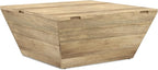 SIMPLIHOME Abba 36-inch Wide Solid Mango Modern Lift Top Square Coffee Table with Dual Lift Panels and 2 Storage Compartments in Natural for Living Room