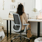 Haworth Soji Office Chair with Ergonomic Adjustments and Lumbar Support, Flexible Mesh Back (Mist)