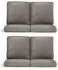 Patio Chair Cushions 4 Packs - Outside High Back Thick Water-Resistant Cushion 22x24 with Zipper Cover for Outdoor Glider Rocking Chairs Loveseat Couch – Grey/Regular