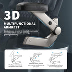 Big and Tall Office Chair 700lbs- Large High Back Executive Computer Desk Chair with 3D Flip-Up Arms, Adjustable Lumbar Support, Extra Wide Plus Size Seat, Heavy Duty Metal Base & Quiet Rubber Wheels