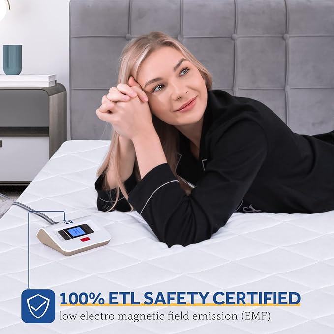 Sealy Heated Mattress Pad Full Size 54x75 Inch | Luxury Quilted Waterproof Electric Mattress Cover with 10 Heat Setting Controller & 1-12 Hours Auto Shut Off | Fit Up to 15" Deep Pocket