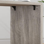 HSH Gray L Shaped Corner Desk with Storage Shelves, Reversible L Shape Computer Desk with Storage Cabinet, Adjustable Corner Home Office Desk for PC Executive Writing Study Work, Light Grey, 55 Inch