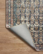 Loloi Amber Lewis Billie Collection BIL-02 Ocean/Brick 2'-6" x 12'-0", 0.19" Thick Runner Rug