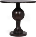 Christopher Knight Home Vintage Aluminum Round Dining Table with Pedestal Base, Table for Dining Set, Suitable for Small Living Areas,Furniture for Kitchen, Dining Room, Party, Raw Bronze