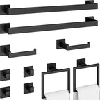 10-Piece Bathroom Hardware Accessories Set, 16 Inch SUS304 Stainless Steel Towel Bar Set, Wall Mounted Bathroom Towel Holders, Towel Hooks with Toilet Paper Holder