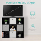 Best Choice Products 9-Cube Storage Organizer, 11in Shelf Opening, Bookcase, Display Shelf, Customizable w/ 3 Removable Back Panels - Black