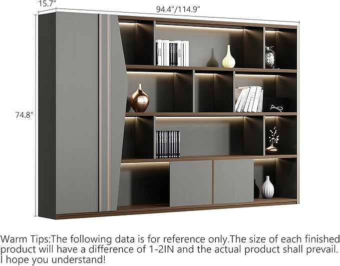 Modern Executive Desk, 102.4 inch L Shaped Desk with Storage, L Shape Corner Desk Drawers and Lockable Storage No Installation Required, Without Desk or Computer Chair (Filing Cabinet)