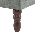 UIXE High Back Accent Chairs Set of 2, Upholstered Armchair in Fabric, Retro Wingback Arm Chair for Living Room, Comfy Single Sofa Bedroom Reading Seat with Solid Wood Legs - Dark Gray