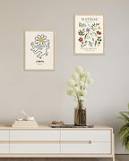 Abstract Matisse Wall Art Decor,Unframed Flower Market Print Posters Set of 3,12x16in Green Quality Canvas Paintings for Home Decoration in Bathroom,Living Room,Bedroom