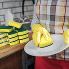 100 Pcs Individually Wrapped Sponges,Uncompressed Non Scratch Scrouing Sponges for Household Cleaning Dishes Kitchen Airbnb Apartment Car Bike