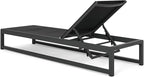 Christopher Knight Home Eudora Outdoor Chaise Lounge (Set of 2), Aluminum, Black, Gray
