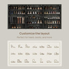 SICOTAS Rattan Shoe Storage Cabinet - Modular Shoe Cabinets with Door Tall Large Shoe Cabinet Storage for Entryway - 96.8" Wide Modular Cabinet for Hallway, Living Room