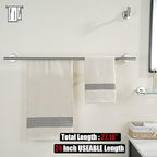 JQK Bathroom Hardware Towel Bar Set, 5-Piece Bath Accessories Set Polished Chrome Wall Mount Includes 24 in Towel Bar, 9 in HT Bar, TP Holder, Towel Hook x 2, BAS105-CH