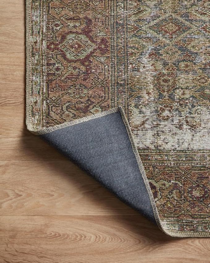 Loloi Amber Lewis Georgie Collection GER-07 Moss/Salmon 10'-0" x 14'-0", .19" Pile Height, Area Rug
