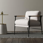 LukeAlon Mid Century Chenille Accent Chairs Set of 2, Ultra Soft Living Room Chairs with Metal Legs Modern Armchair Lounge Chairs Upholstered Comfy Leisure Chair for Bedroom Reception Area, Beige