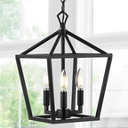 JONATHAN Y JYL7601A Pagoda Lantern Dimmable Adjustable Metal LED Pendant Classic Traditional Farmhouse Dining Room Living Room Kitchen Foyer Bedroom Hallway, 10 in, Oil Rubbed Bronze