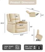 GarveeHome Oversized Wide Power Lift Recliner Chair - Heat and Massage, Faux PU Leather, Adjustable Back and Legs, Electric Lift Chair Designed for The Elderly and People with Mobility impaired