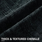 decorUhome Black Chenille Throw Pillow Covers 20x20 Set of 2 Thick Textured Slubby Couch Pillow Covers Farmhouse Accent Modern Neutral Decorative Pillow Cases for Bed Sofa Living Room