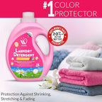 Liquid Laundry Detergent, 3-In-1 Effective Washing Technology, Highly Concentrated with Natural Floral Scent, Long-Lasting Freshness - 67.6 fl Oz, Pack-2