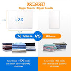 BellaLuce Laundry Detergent Sheets - Laundry Sheets, 400 Loads, Eco-Friendly, Plastic-Free, Fresh Linen Scent, Space Saving, Fast Dissolve & Hypoallergenic
