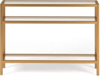 Henn&Hart 42" Wide Rectangular Console Table in Brass, Entryway Table, Accent Table for Living Room, Hallway