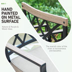 Sophia & William Outdoor Swivel Metal Chairs Set of 6, Patio Dining Chairs with Cushions, Strong Capacity Furniture Set for Garden Backyard Support 300lbs