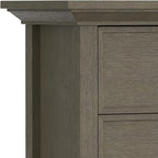 SIMPLIHOME Redmond SOLID WOOD 39 inch Wide Transitional Medium Storage Cabinet in Farmhouse Grey for the Living Room, Entryway and Family Room