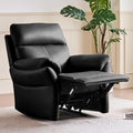 AIRSKY Genuine Leather Recliner Chair, Top Grain Leather, Italian Water-Washing Process, Recliner Chairs for Adults, Single Sofas for Living Room, Theater Seating, Bedroom. R1, Black