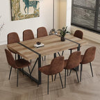 Dining Table Set for 8，Dining Room Table Set for 8，71'' Kitchen Table and Suede Nap Fabic Chairs Set of 8，8 Chair Dining Table Set for Kitchen Dining Room