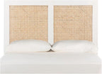 SAFAVIEH Home Collection Vienna White Wash Cane Twin Headboard Platform, Single (HBD8004C-T)