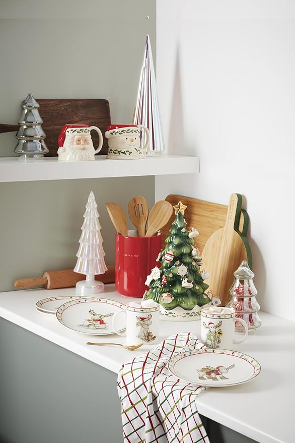 Lenox 893625 Treasured Traditions Advent Calendar Tree & Mini Ornaments 26-Piece Set, 25 Christmas Ornaments, 1 Tree Figurine, 2025 Christmas Decor & Holiday Decorations