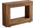 LITTLE TREE 47 Inches Console Table, Sofa Table with Storage, Modern Entryway Table for Hallway, Narrow Long Sofa Entryway Table for Living Room, Brown