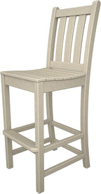 POLYWOOD® Traditional Garden Bar Chair, Sand