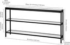 Henn&Hart 55" Wide Rectangular Console Table in Blackened Bronze, Entryway Table, Accent Table for Living Room, Hallway