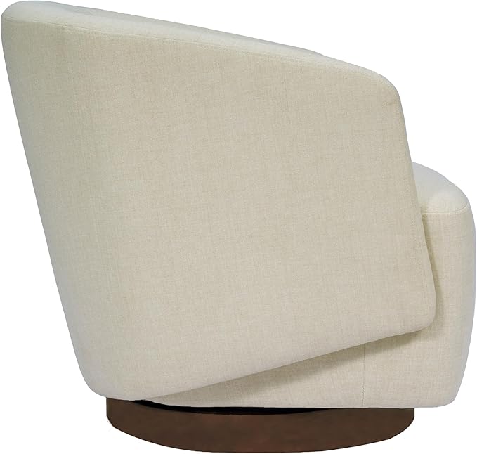MINCETA Accent Chair,Modern Swivel Chairs for Living Room and Bedroom Reading with Wood Base,Set of 2,Performance Fabric in Beige