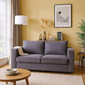 64.5 inch Loveseat, Small Modular Sectional Linen Fabric Sofa Set, Modern Convertible Comfortable Sofa Couch for Living Room/Apartment, Grey
