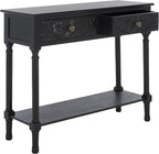 SAFAVIEH Home Collection Josie Black 2-Drawer Console Table for Living Room Foyer Bedroom Hallway Entryway Office