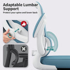 TRALT Office Chair - Ergonomic Desk Chair with Adjustable Lumbar Support, Mesh Computer Chair, Executive Chairs for Home Office Comfortable Lumbar Support,Sky Blue
