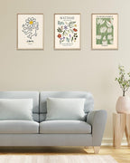 Framed Matisse Canvas Wall Art for Bedroom,Abstract Matisse Canvas Wall Decor,Minimalist Classic Decor Aesthetic,12x16IN Wood High Framed Design Posters for Living Room,Bathroom Set of 3