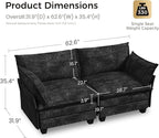 KKL Modular Sectional Sofa, Loveseat 2 Seater Cloud Couch, Chenille Modern Sectional Couches for Living Room, Apartment
