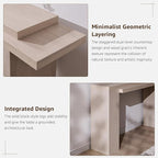 OKD 63 Inch Modern Entryway Console Table, Solid Geometry Accent Sofa Table Behind The Couch, Narrow Console Table for Entryway, Hallway, Living Room, Foyer, White Alder
