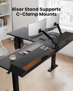 ErGear L Shaped Electric Standing Desk, 63" Ergonomic Corner Height Adjustable Desk with Drawers, Sit Stand Computer Table with Storage for Work Office Home, Black