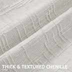 decorUhome Light Grey Chenille Throw Pillow Covers 20x20 Set of 2 Thick Textured Slubby Couch Pillow Covers Farmhouse Accent Modern Neutral Decorative Pillow Cases for Bed Sofa Living Room