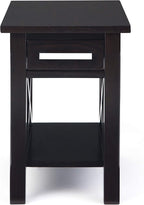 SIMPLIHOME Kitchener SOLID WOOD 14 inch Wide Rectangle Contemporary Narrow Side Table in Hickory Brown for the Living Room and Bedroom