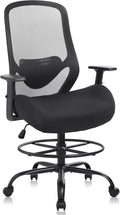 HYLONE 400lbs Drafting Chair,Adjustable High Back Computer Office Chair with Lumbar Support Standing Desk Chair Heavy Duty Big Tall Drafting Stool for Artists with Adjustable Footrest