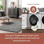 nuLOOM Jeni Checkered 6 Square Machine Washable Area Rug for Living Room Bedroom Dining Room Kitchen, Dark Grey