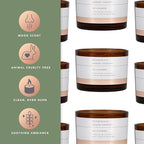 Pecksniff's Re-Charge Invigorating 3-Wick Candle - Cinnamon & Ginger Aroma, Premium Quality Wax, 283g, Long-Lasting Scent for Focus and Energy