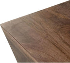 SIMPLIHOME Abba Square Coffee Table - 28 inch Wide Solid Mango Wood Modern Cocktail Table in Dark Brown, Contemporary Table for Living Room with Low Profile Block Design, Assembled
