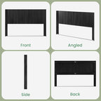 COCO DESIGN King Size Headboard Only, 80" Wide Wooden Headboard, Mid Century Modern Farmhouse Boho HeadBoard, Wall Mount, Fluted Panel, Wingback Design, Black