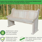 IC International Concepts, Sanctuary Bench, Solid Real Wood, Sturdy Parawood, Entryway/Dining/Living, Spacious Dimensions 58" W x 17.7" D x 18" H, 450 LBS Capacity, Paint/Stain Ready, Unfinished